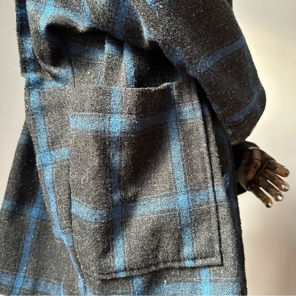 Vintage Diesel Plaid Jacket 80s – Blue & Gray, Double Breasted, Unisex - Picture 9 of 17